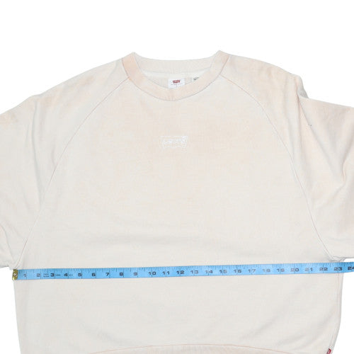 Levi's Women's Beige Crew Neck Pullover Sweatshirt Size S