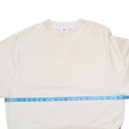 Levi's Women's Beige Crew Neck Pullover Sweatshirt Size S