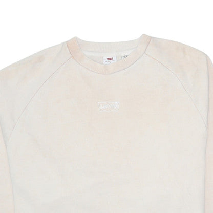 Levi's Women's Beige Crew Neck Pullover Sweatshirt Size S