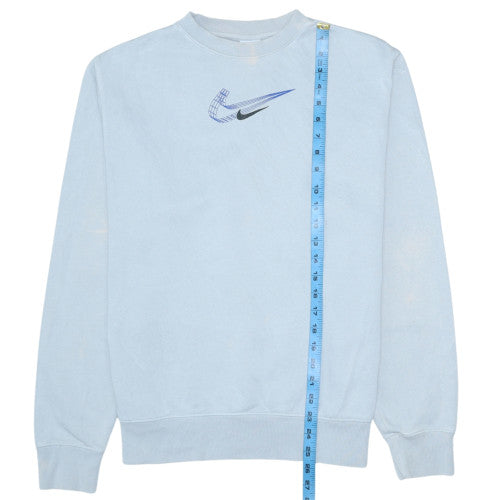 Nike Womens Blue Cotton Blend Pullover Sweatshirt M