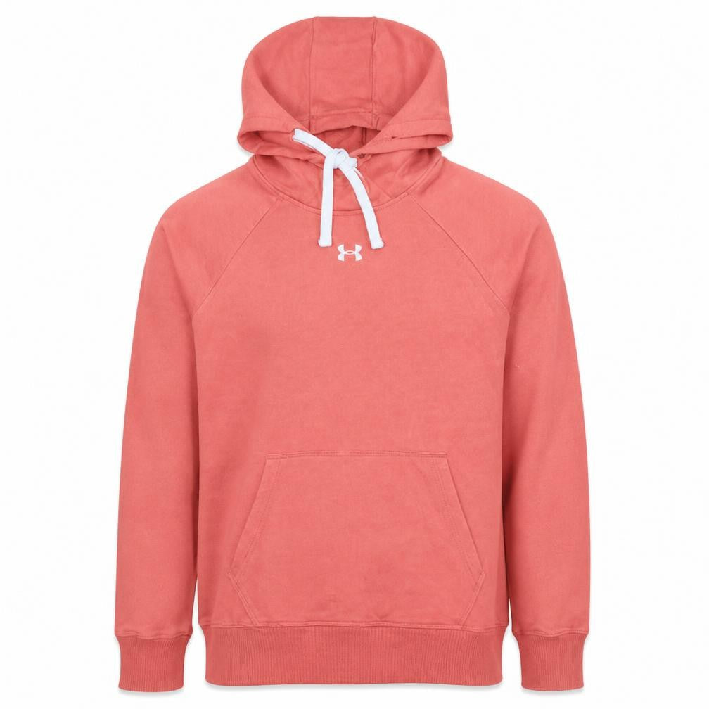 Under Armour Men's Pink Pullover Hoodie Medium Loose Fit Fleece