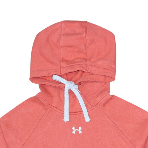 Under Armour Men's Pink Pullover Hoodie Medium Loose Fit Fleece