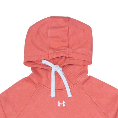 Under Armour Men's Pink Pullover Hoodie Medium Loose Fit Fleece