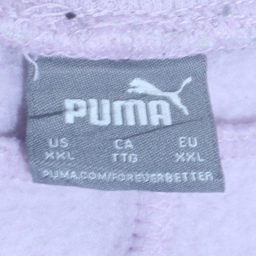 Puma Women Purple 2XL Fleece Jogger Sweatpants