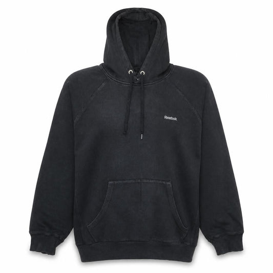 Reebok Men's Black XL Pullover Hoodie Fleece Logo Sweatshirt