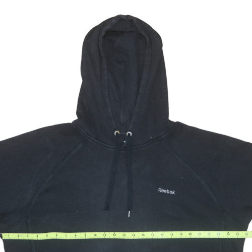 Reebok Men's Black XL Pullover Hoodie Fleece Logo Sweatshirt