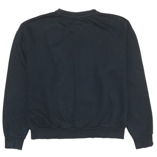 Puma Womens Black Medium Pullover Sweatshirt Crew Neck Logo Classic