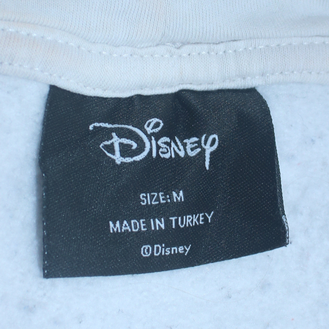 Disney Mickey Mouse Womens White Hoodie Medium Pullover Sweatshirt