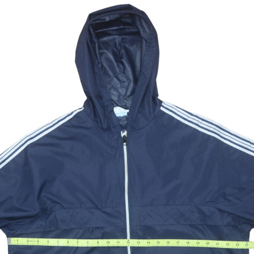 Salik International Men's Blue Hooded Windbreaker Jacket XL