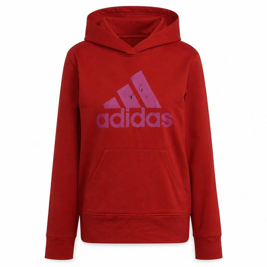 Adidas Women's Red Hooded Pullover Sweatshirt Size S