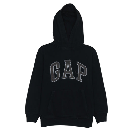 GAP Kids Girls Black XL 12 Years Pullover Hoodie with Logo Embroidery