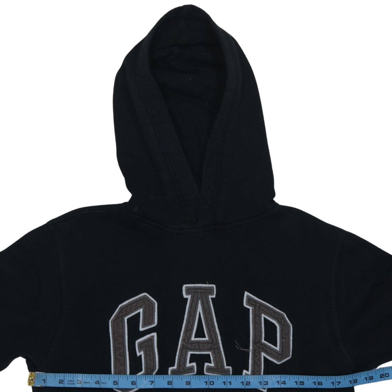 GAP Kids Girls Black XL 12 Years Pullover Hoodie with Logo Embroidery