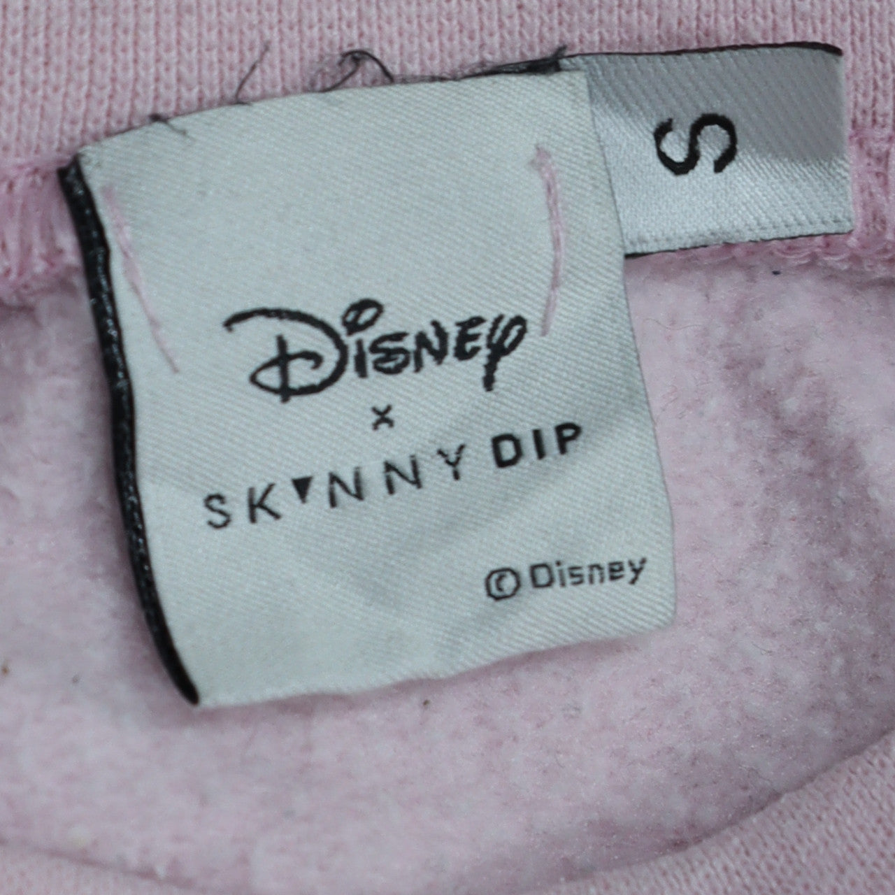 Disney x Skinnydip Pink Stitch Women's S Pullover Sweatshirt