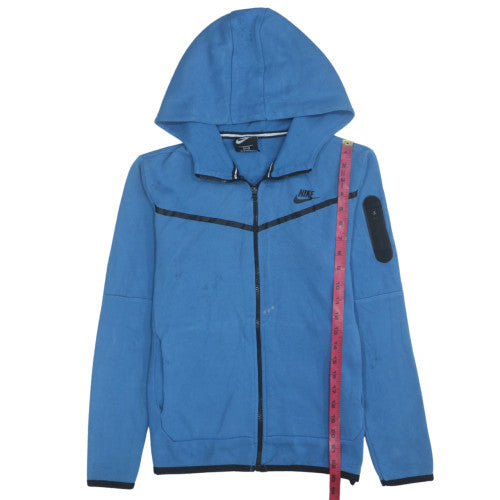 Nike Boys Blue Full Zip Hoodie Size 10-11 Years Regular Fit