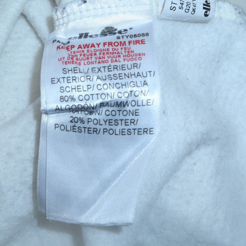 Ellesse Women White Crew Neck Pullover Sweatshirt UK 12