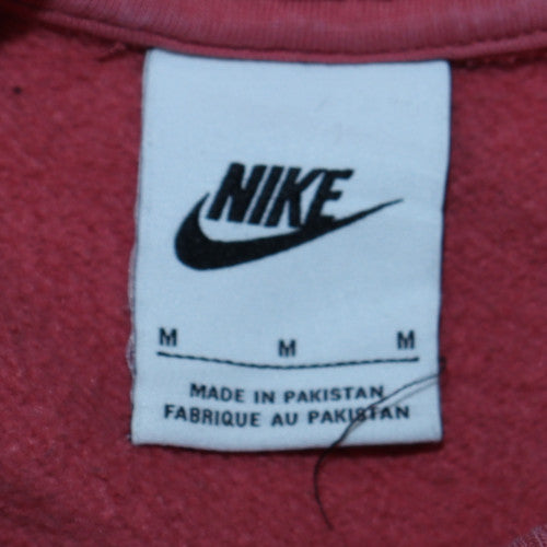 Nike Womens Pink Crew Neck Logo Pullover Sweatshirt Size M