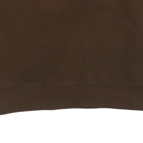 Nike Women’s Brown Pullover Sweatshirt M Logo Crew Neck Cotton Blend