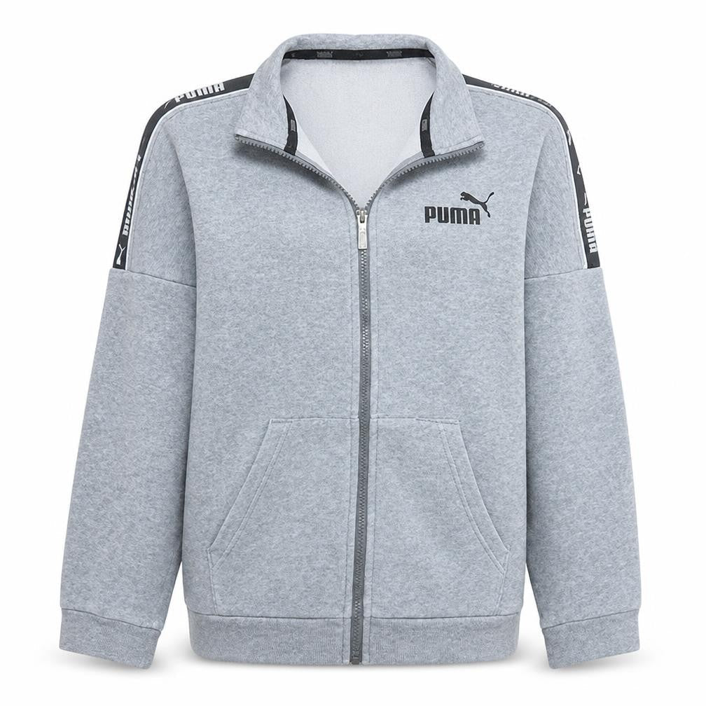 Puma Boys Grey Full Zip Hoodie Sweatshirt 13-14 Years Classic Style