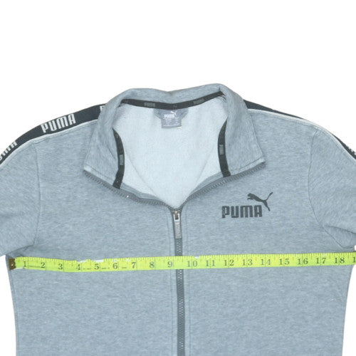 Puma Boys Grey Full Zip Hoodie Sweatshirt 13-14 Years Classic Style