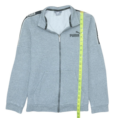 Puma Boys Grey Full Zip Hoodie Sweatshirt 13-14 Years Classic Style