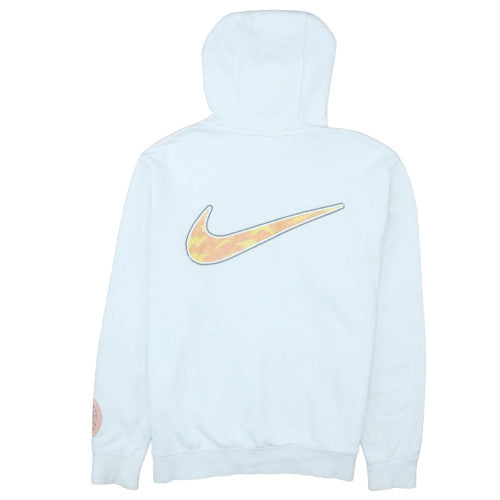 Nike Men's White Pullover Hoodie L Graphic Logo Sportswear