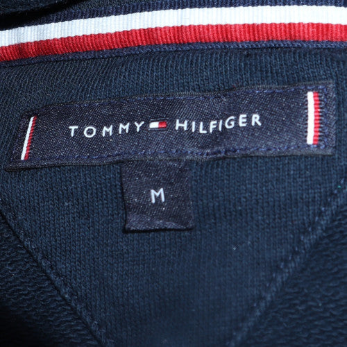 Tommy Hilfiger Men's Navy Pullover Hoodie Medium Cotton Blend