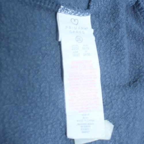 Disney Primark Womens Blue Stitch Pullover Hoodie 2XL Cotton Blend
