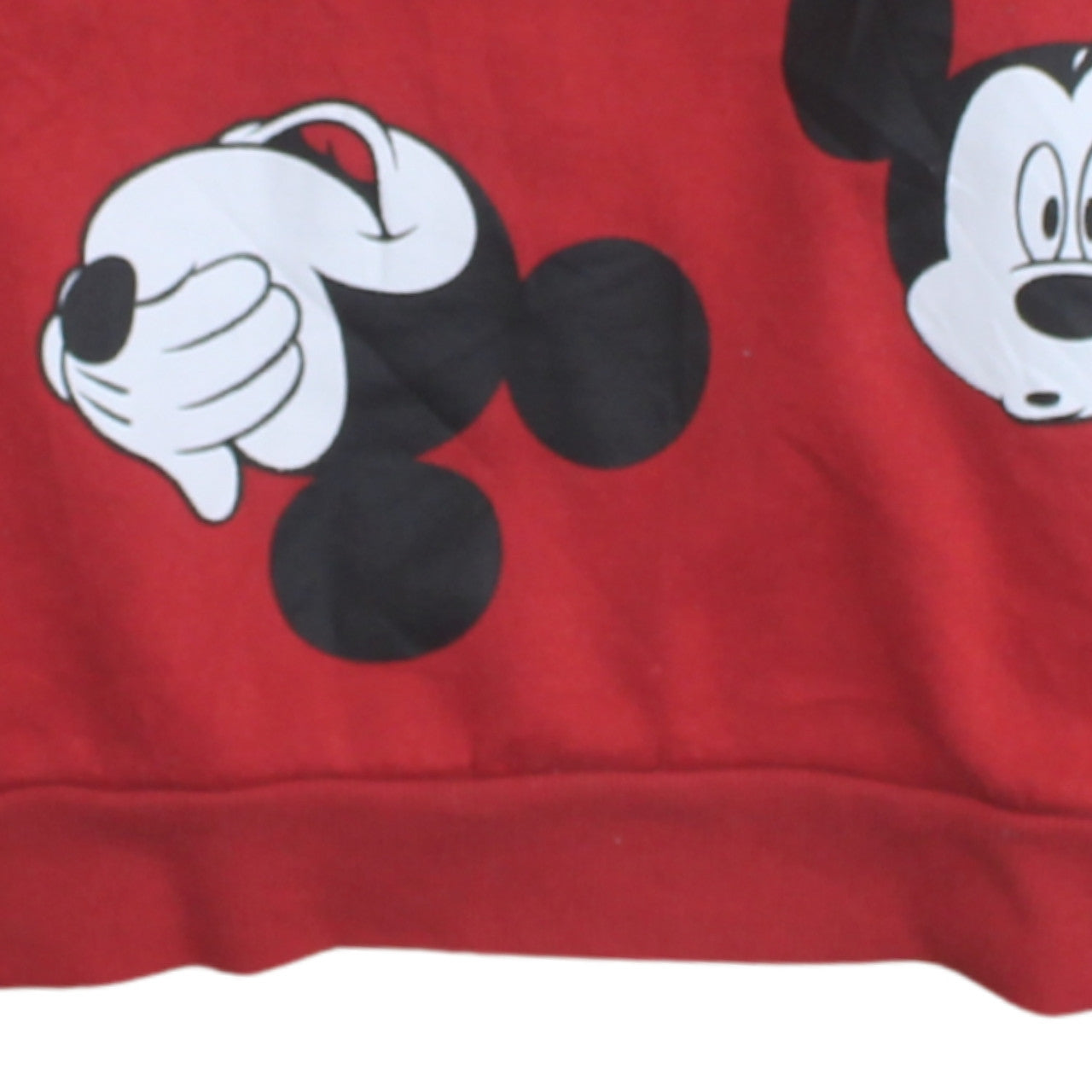 Disney Womens Red Mickey Mouse Pullover Sweatshirt Size M 10/12