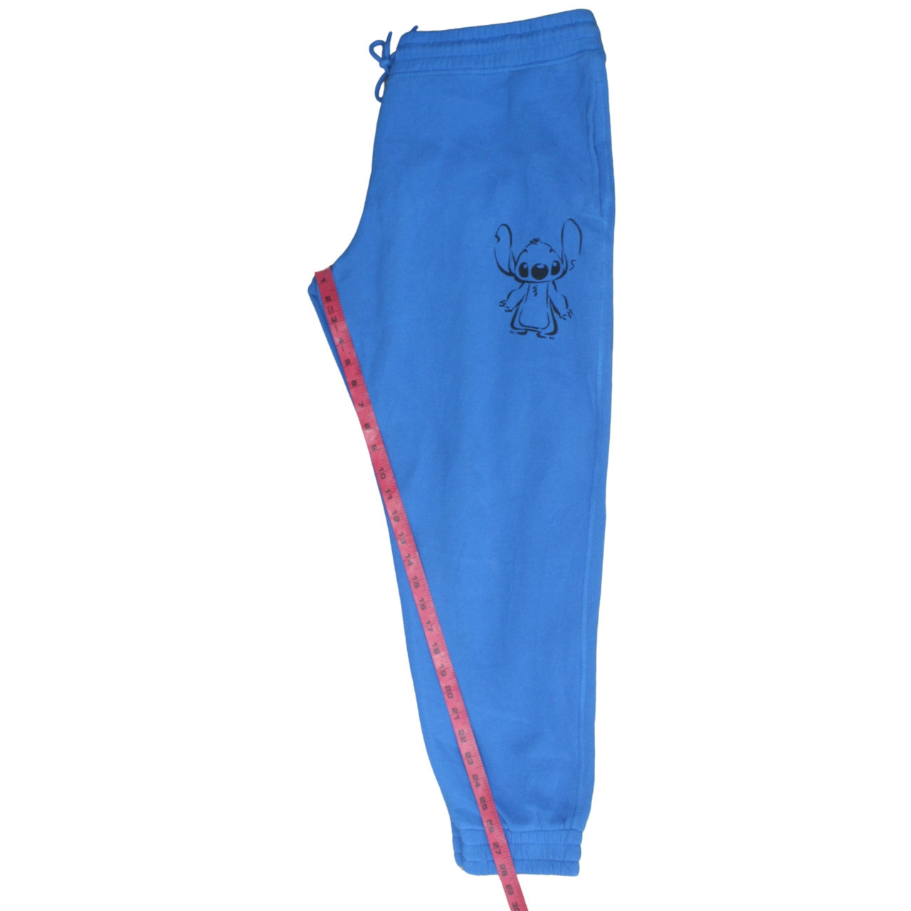 Disney Women Blue Stitch Jogger Trousers XL Fleece Sweatpants