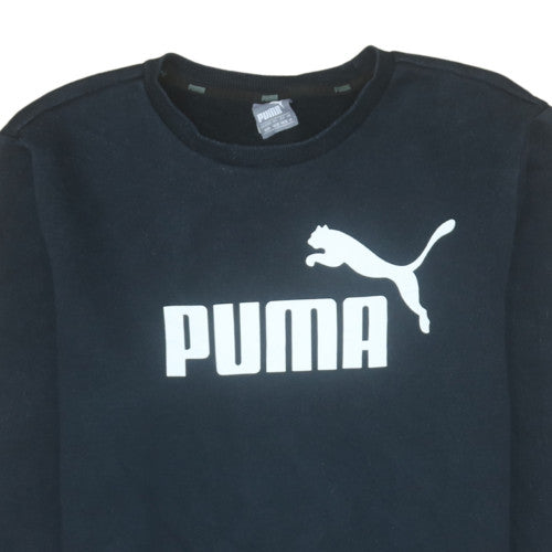 Puma Men's Black Logo Pullover Sweatshirt Size M