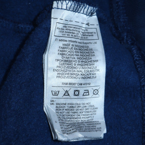 Adidas Mens Blue Pullover Hoodie M Regular Fit Sports Fleece
