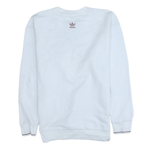 Adidas Womens White Crew Neck Tennis Academy Sweatshirt Size S