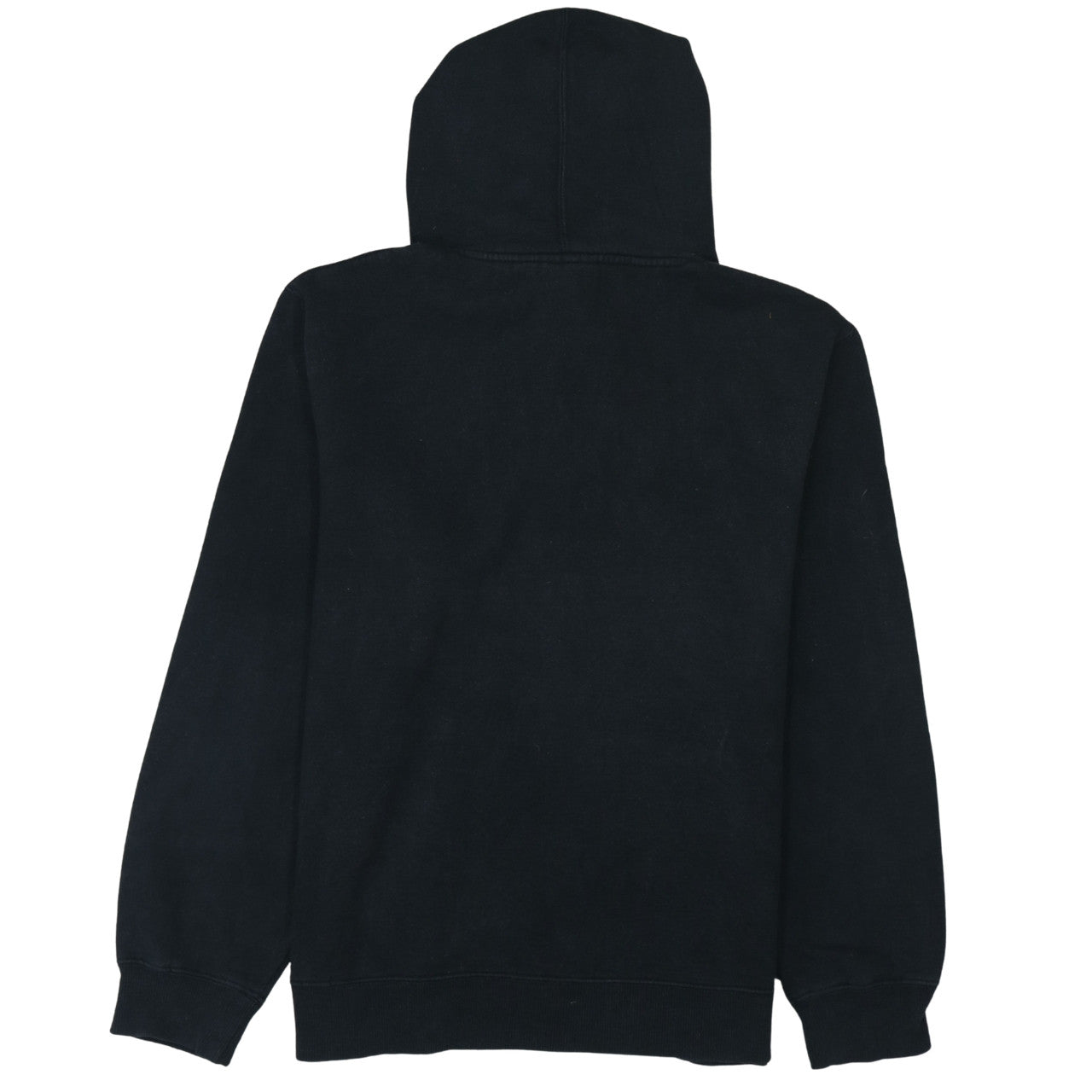 FILA Womens Black Pullover Hoodie L Cotton Blend Logo Sweatshirt