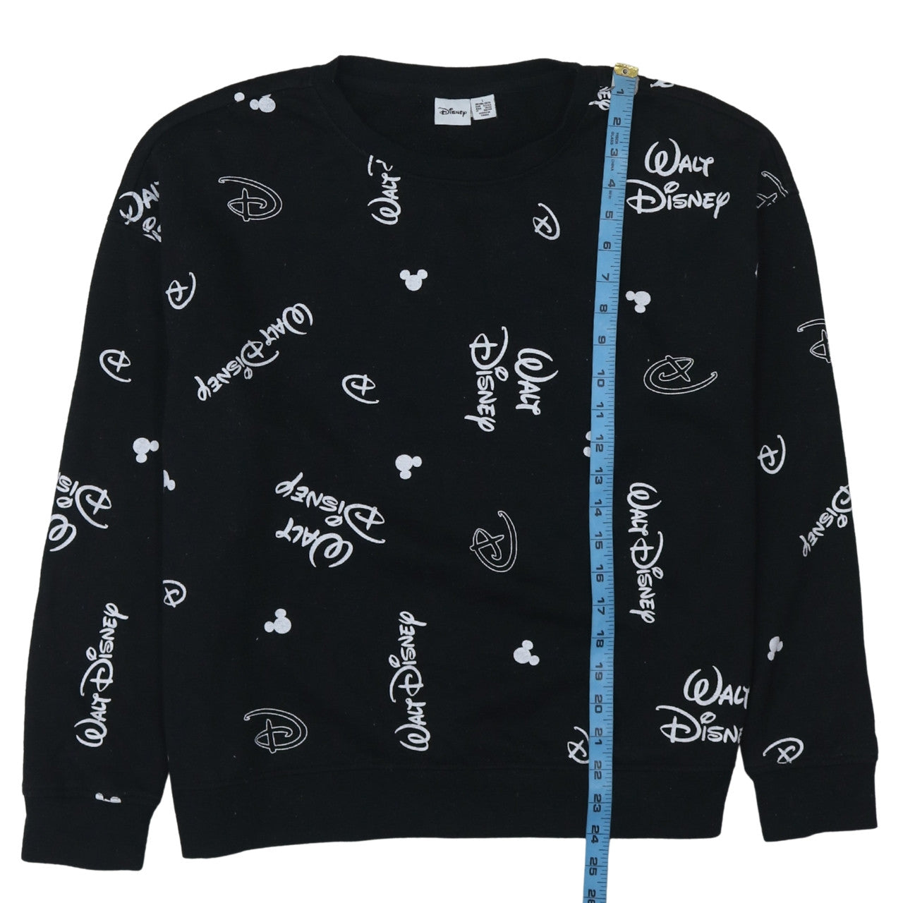 Disney x Primark Womens Black Sweatshirt L Size 14/16 Mickey Logo Print