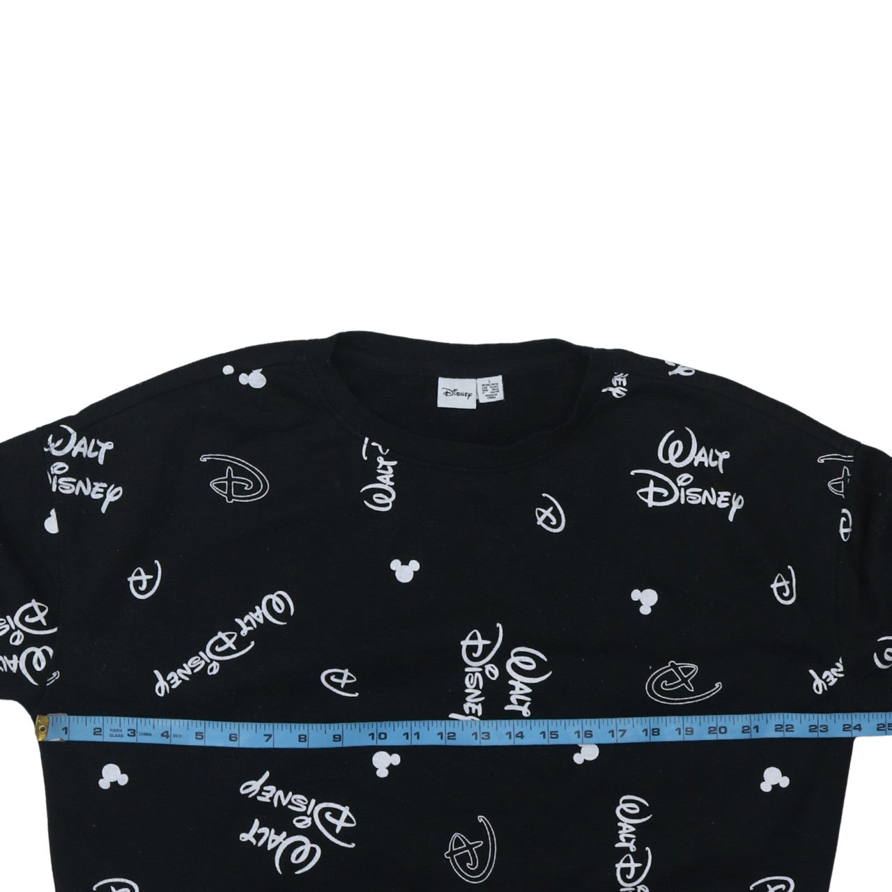 Disney x Primark Womens Black Sweatshirt L Size 14/16 Mickey Logo Print