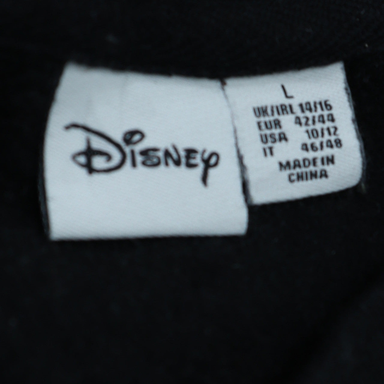 Disney x Primark Womens Black Sweatshirt L Size 14/16 Mickey Logo Print