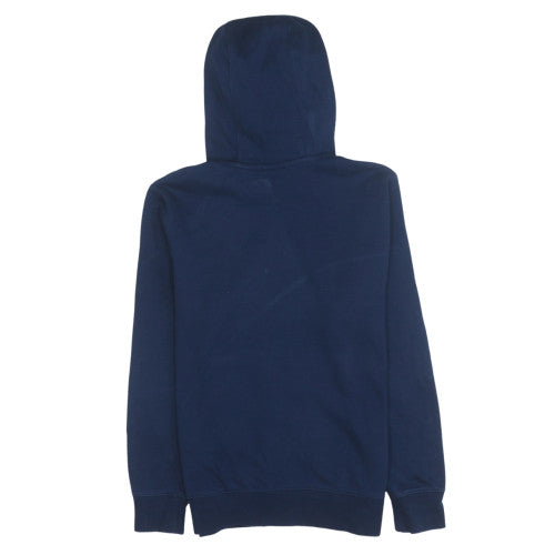Nike Mens Blue Pullover Hoodie Small Regular Fit Logo Fleece