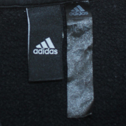Additional view of Adidas women’s black crew neck pullover sweatshirt, size M