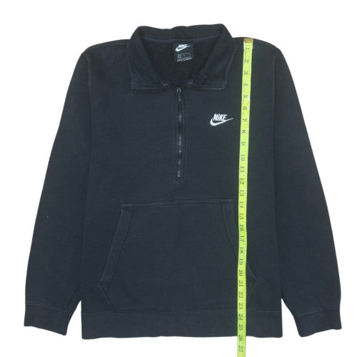 Nike Men's Black L 1/2 Zip Collared Fleece Sweatshirt
