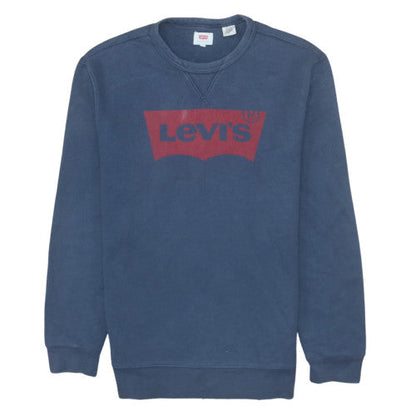 Levi's Men's Blue Logo Crew Neck Sweatshirt Size M