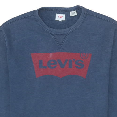 Levi's Men's Blue Logo Crew Neck Sweatshirt Size M