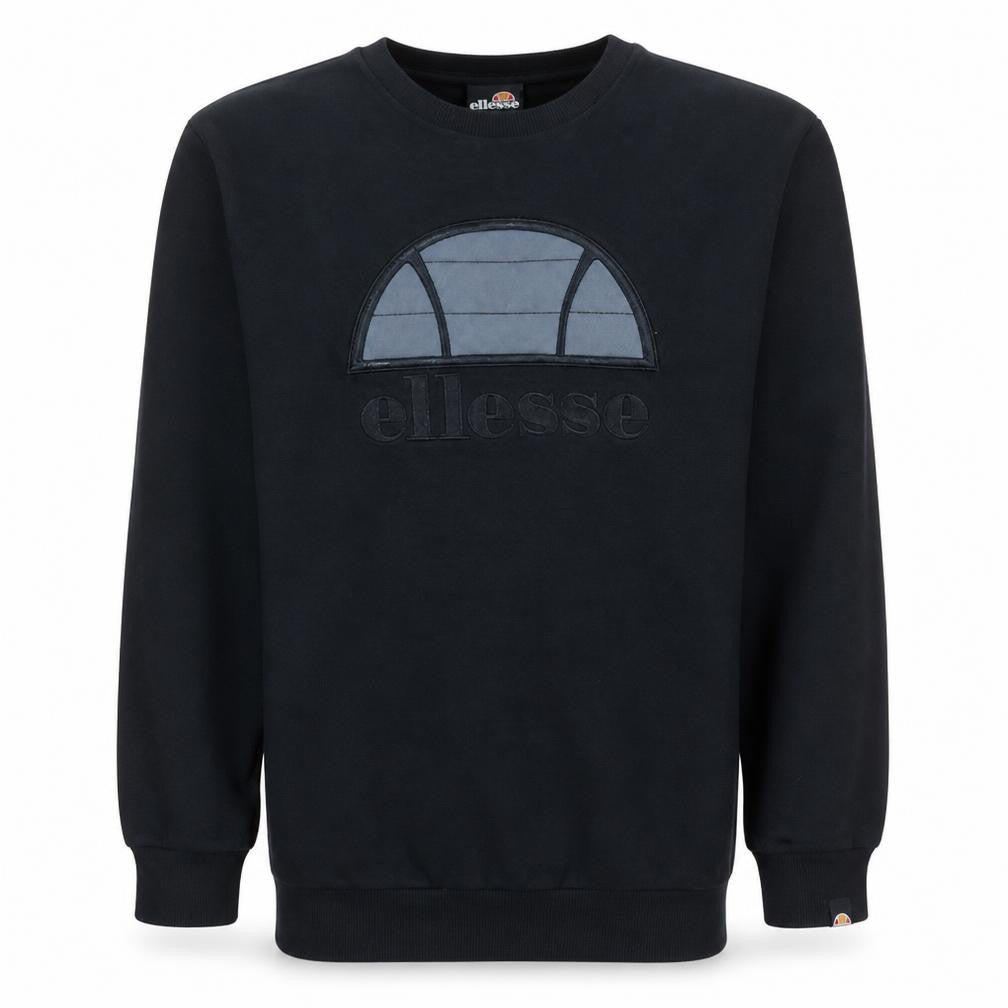 Ellesse Men's Black XS Pullover Crew Neck Logo Sweatshirt