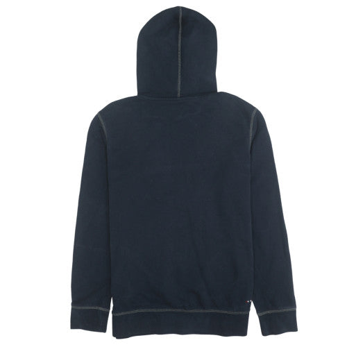Napapijri Men's Navy Blue Pullover Hoodie Size M Cotton Logo