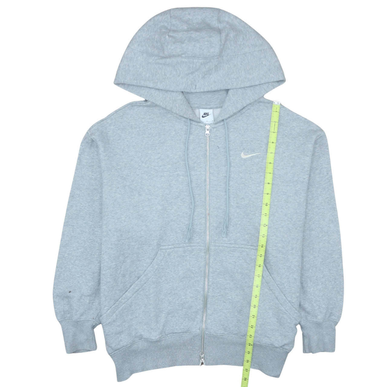 Nike Men's Grey Full Zip Hoodie M Logo Sportswear Sweatshirt