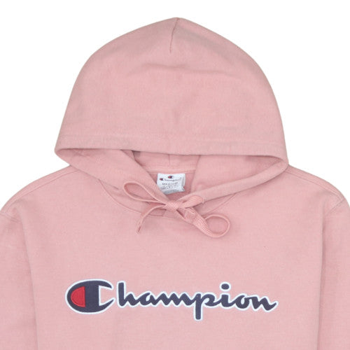 Champion Womens Pink Pullover Hoodie Medium Cotton Blend