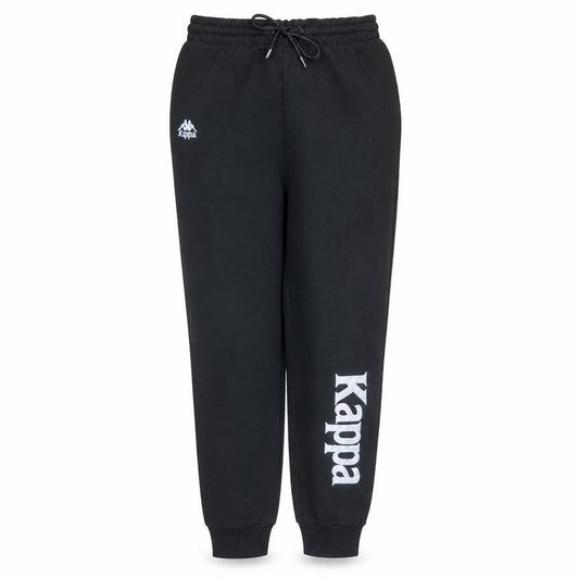 Kappa Women’s Black Jogger Sweatpants L Logo Fleece Activewear