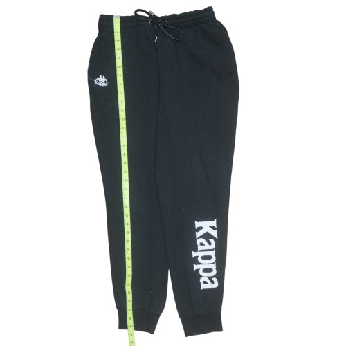 Kappa Women’s Black Jogger Sweatpants L Logo Fleece Activewear
