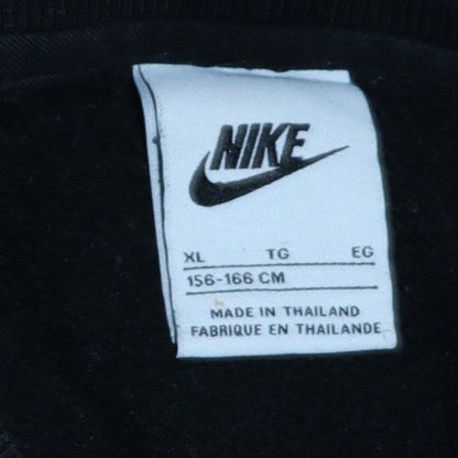 Additional view of Nike girls’ black gold logo xl sweatshirt crew neck pullover
