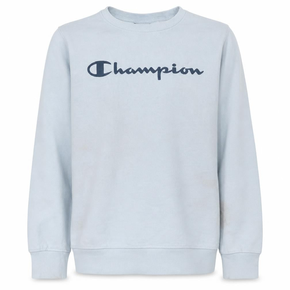 Champion Boys Light Blue Crew Neck Logo Sweatshirt Size 11-12 Years