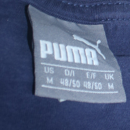 Puma Men's Navy Blue Graphic Logo Crew Neck T-Shirt Size M
